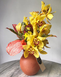 Potted Bouquet - Red and Yellow